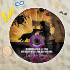 Animal War Heroes Australia ANZAC Day Beach Blanket We Will Always Remember Them