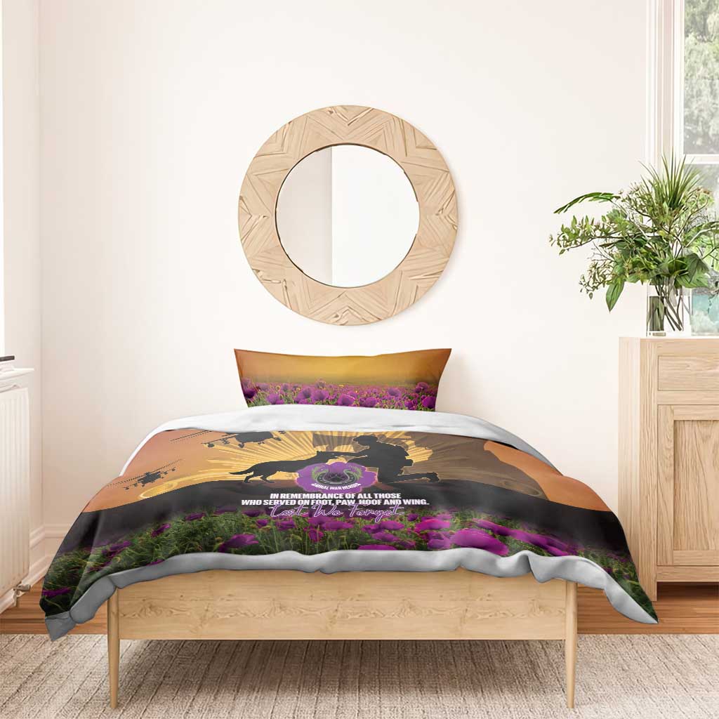 Animal War Heroes Australia ANZAC Day Bedding Set We Will Always Remember Them
