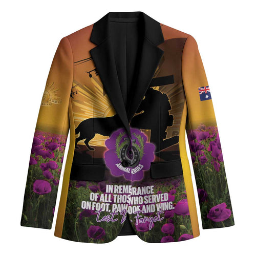 Animal War Heroes Australia ANZAC Day Blazer We Will Always Remember Them