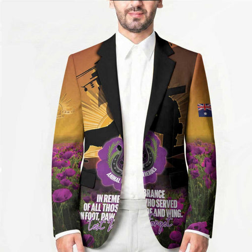 Animal War Heroes Australia ANZAC Day Blazer We Will Always Remember Them