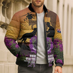 Animal War Heroes Australia ANZAC Day Bomber Puffer Jacket We Will Always Remember Them