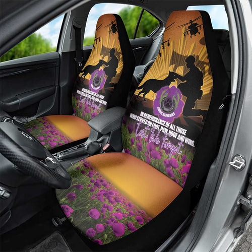 Animal War Heroes Australia ANZAC Day Car Seat Cover We Will Always Remember Them