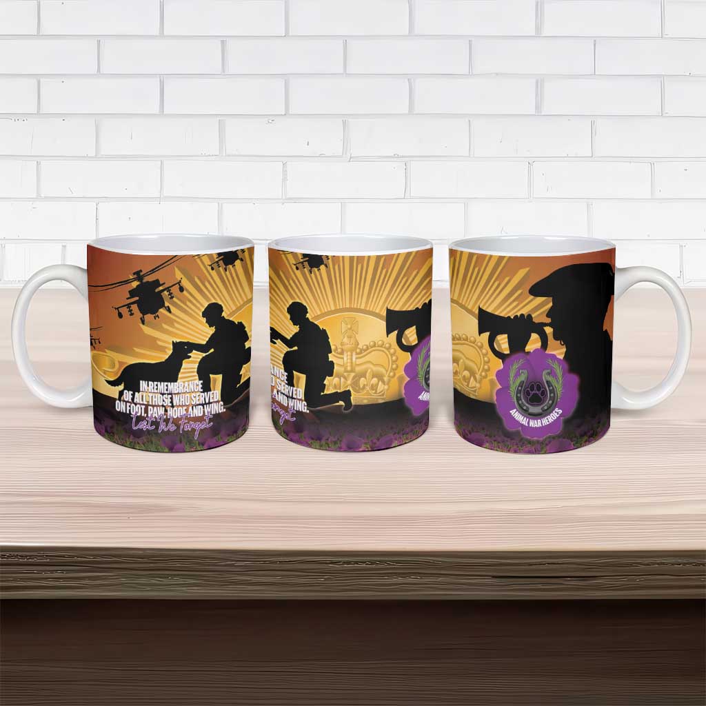 Animal War Heroes Australia ANZAC Day Ceramic Mug We Will Always Remember Them