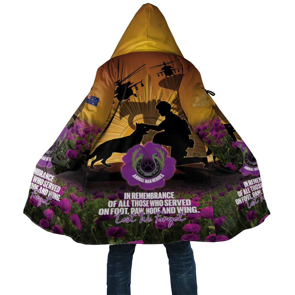 Animal War Heroes Australia ANZAC Day Cloak We Will Always Remember Them