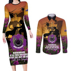 Animal War Heroes Australia ANZAC Day Couples Matching Long Sleeve Bodycon Dress and Long Sleeve Button Shirt We Will Always Remember Them
