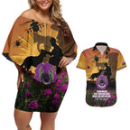 Animal War Heroes Australia ANZAC Day Couples Matching Off Shoulder Short Dress and Hawaiian Shirt We Will Always Remember Them