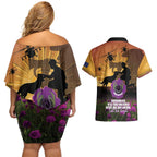 Animal War Heroes Australia ANZAC Day Couples Matching Off Shoulder Short Dress and Hawaiian Shirt We Will Always Remember Them