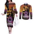 Animal War Heroes Australia ANZAC Day Couples Matching Off The Shoulder Long Sleeve Dress and Long Sleeve Button Shirt We Will Always Remember Them
