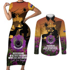 Animal War Heroes Australia ANZAC Day Couples Matching Short Sleeve Bodycon Dress and Long Sleeve Button Shirt We Will Always Remember Them