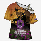 Animal War Heroes Australia ANZAC Day Cross Shoulder Shirt We Will Always Remember Them