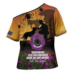 Animal War Heroes Australia ANZAC Day Cross Shoulder Shirt We Will Always Remember Them