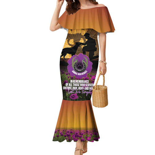 Animal War Heroes Australia ANZAC Day Family Matching Mermaid Dress and Hawaiian Shirt We Will Always Remember Them