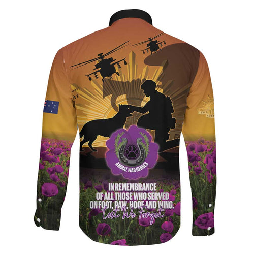 Animal War Heroes Australia ANZAC Day Family Matching Puletasi and Hawaiian Shirt We Will Always Remember Them