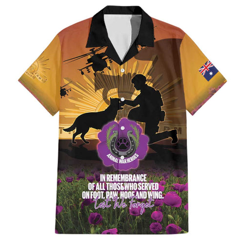 Animal War Heroes Australia ANZAC Day Family Matching Summer Maxi Dress and Hawaiian Shirt We Will Always Remember Them