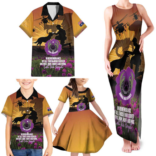Animal War Heroes Australia ANZAC Day Family Matching Tank Maxi Dress and Hawaiian Shirt We Will Always Remember Them