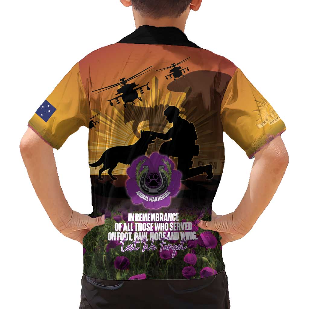 Animal War Heroes Australia ANZAC Day Family Matching Tank Maxi Dress and Hawaiian Shirt We Will Always Remember Them