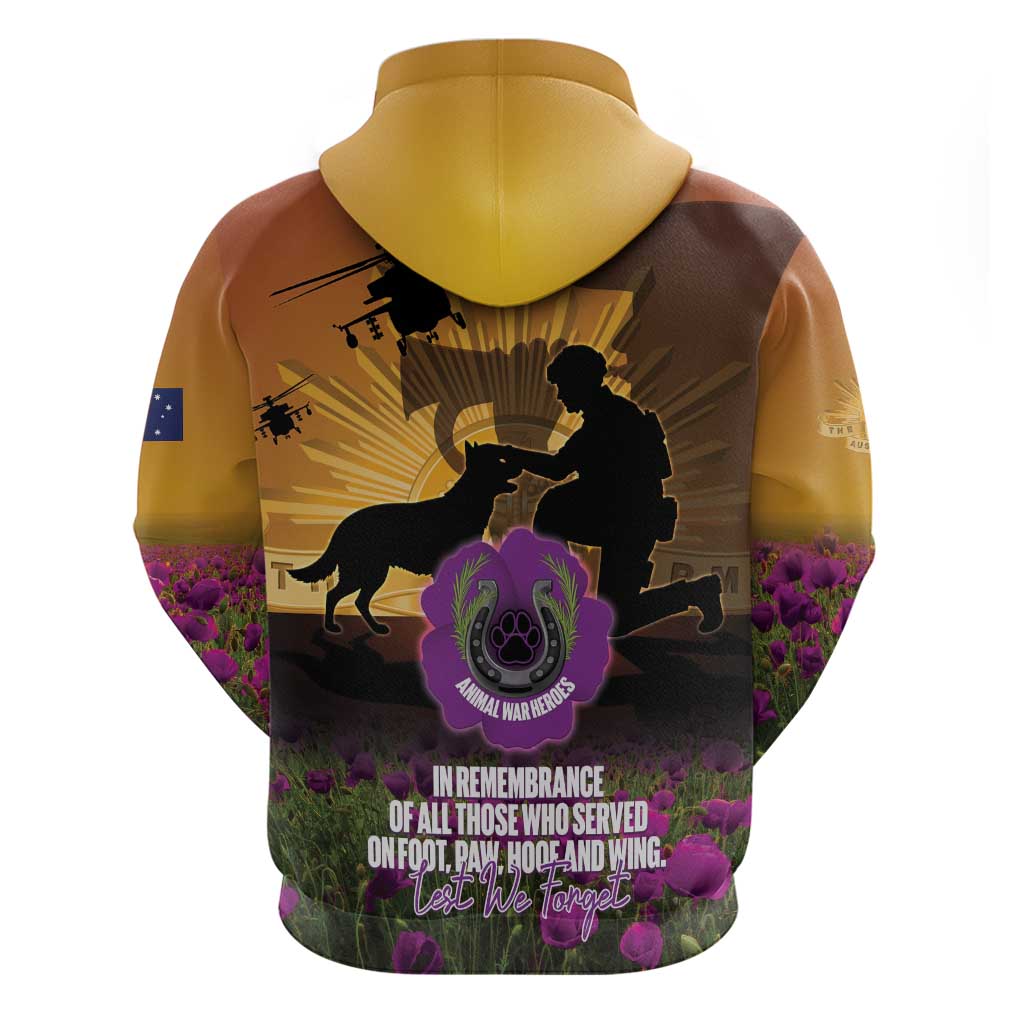 Animal War Heroes Australia ANZAC Day Hoodie We Will Always Remember Them