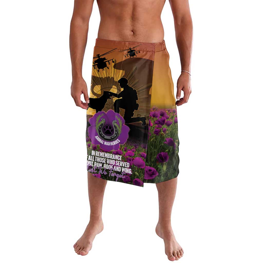 Animal War Heroes Australia ANZAC Day Lavalava We Will Always Remember Them