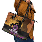 Animal War Heroes Australia ANZAC Day Leather Tote Bag We Will Always Remember Them