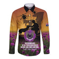 Animal War Heroes Australia ANZAC Day Long Sleeve Button Shirt We Will Always Remember Them