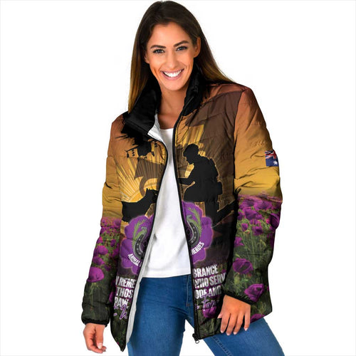Animal War Heroes Australia ANZAC Day Padded Jacket We Will Always Remember Them