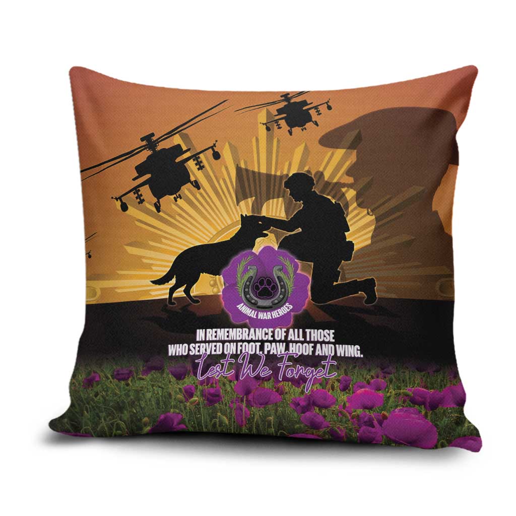 Animal War Heroes Australia ANZAC Day Pillow Cover We Will Always Remember Them