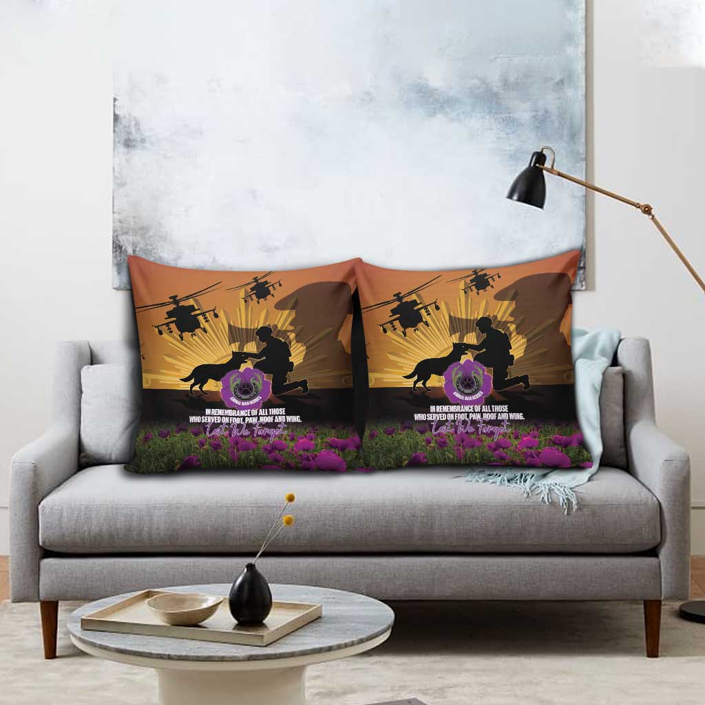 Animal War Heroes Australia ANZAC Day Pillow Cover We Will Always Remember Them
