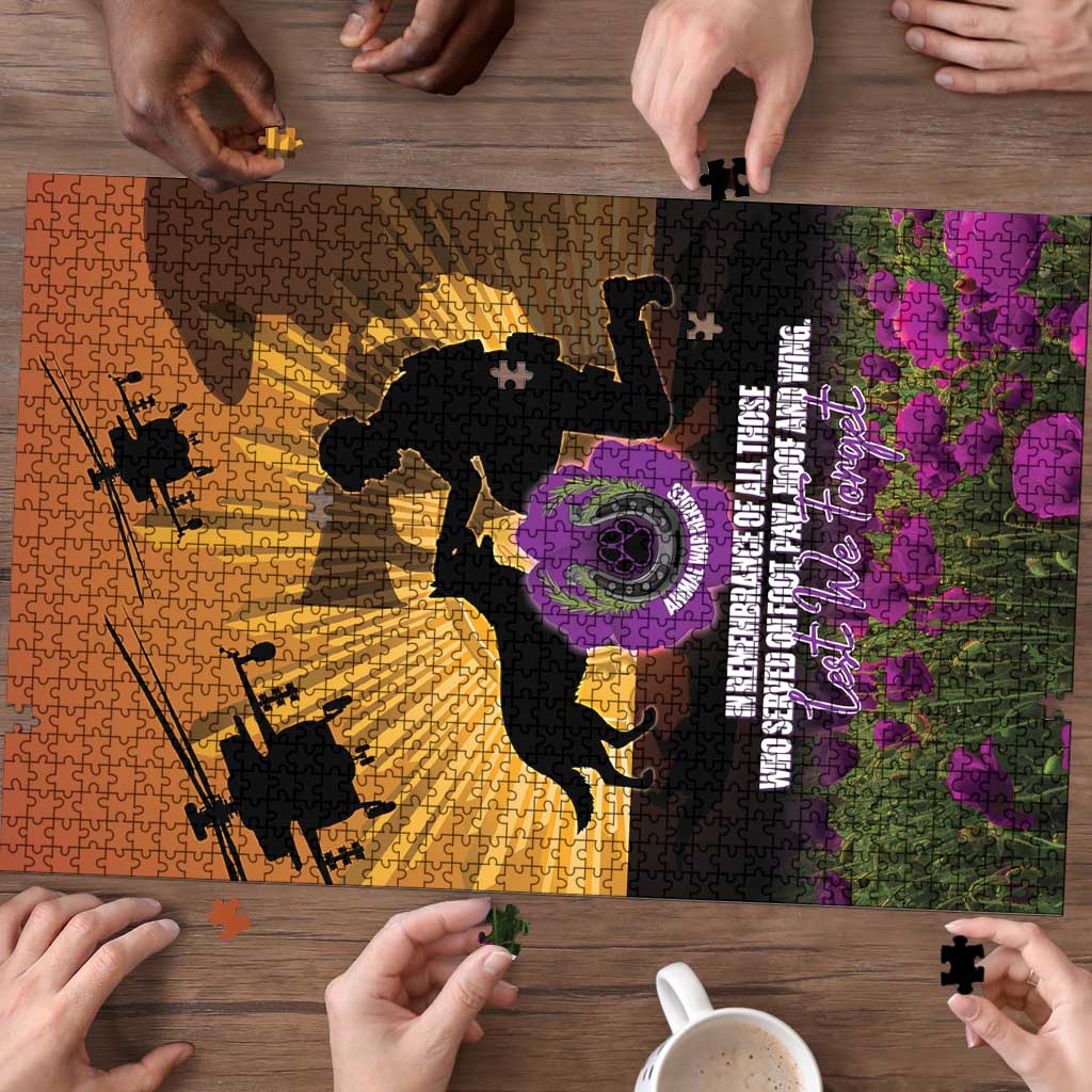 Animal War Heroes Australia ANZAC Day Puzzle We Will Always Remember Them