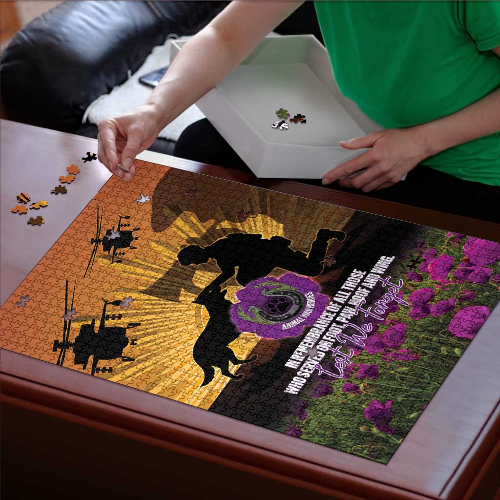 Animal War Heroes Australia ANZAC Day Puzzle We Will Always Remember Them