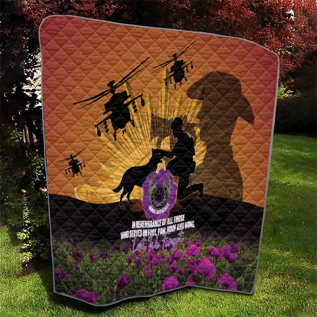 Animal War Heroes Australia ANZAC Day Quilt We Will Always Remember Them