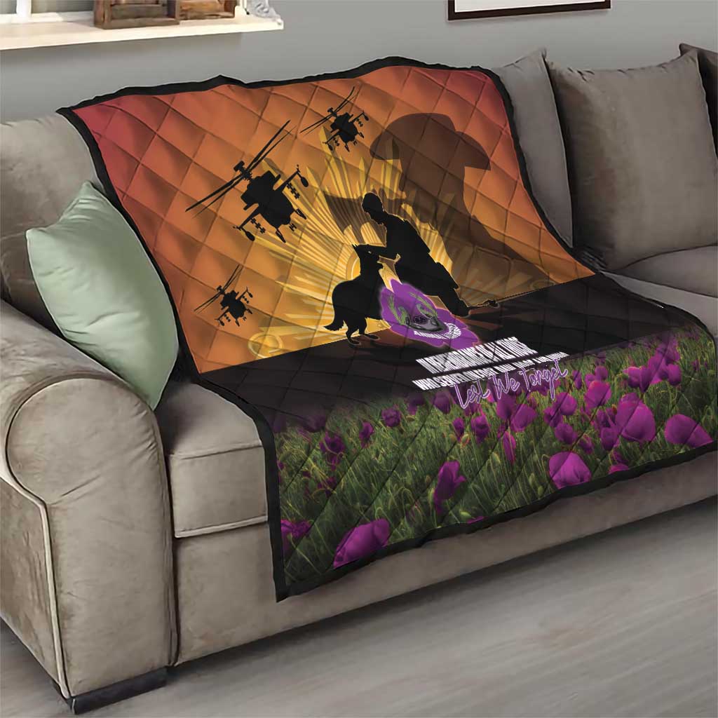 Animal War Heroes Australia ANZAC Day Quilt We Will Always Remember Them