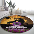 Animal War Heroes Australia ANZAC Day Round Carpet We Will Always Remember Them