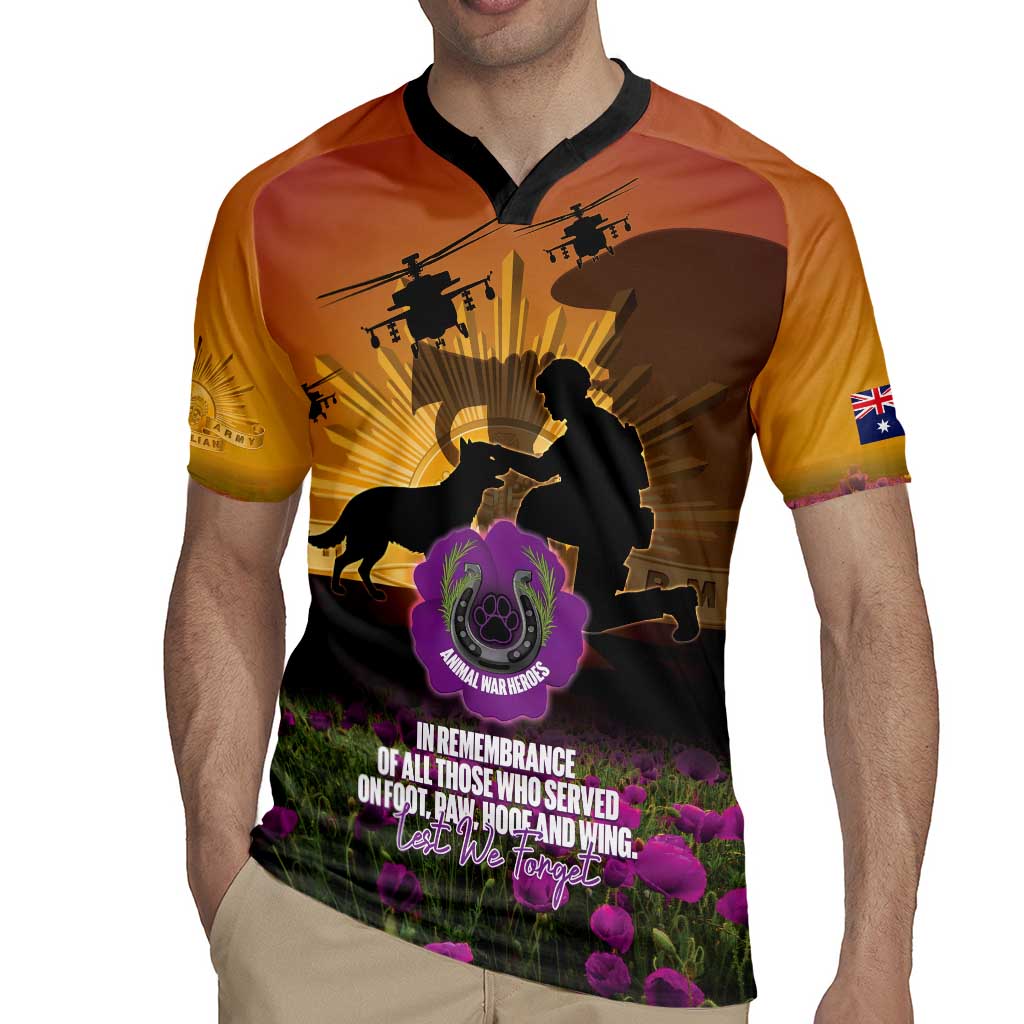 Animal War Heroes Australia ANZAC Day Rugby Jersey We Will Always Remember Them