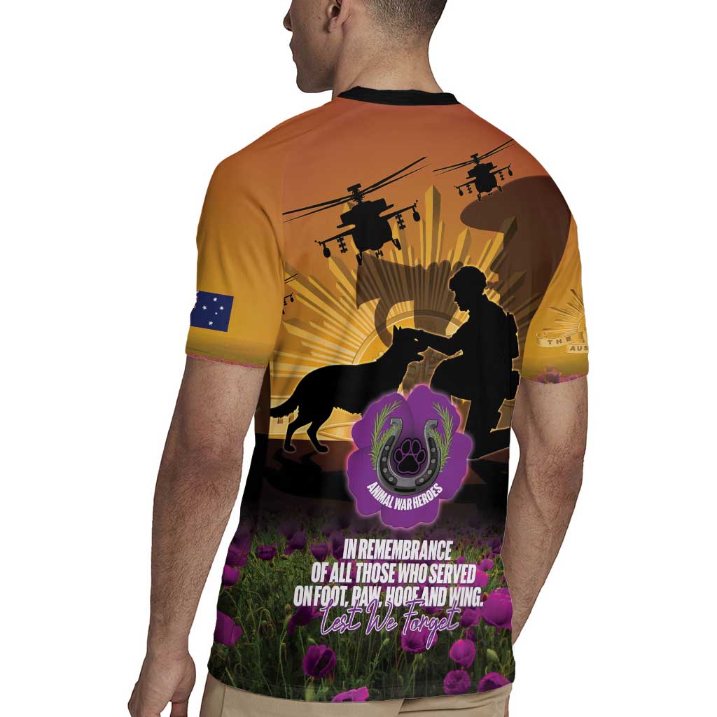 Animal War Heroes Australia ANZAC Day Rugby Jersey We Will Always Remember Them