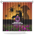 Animal War Heroes Australia ANZAC Day Shower Curtain We Will Always Remember Them