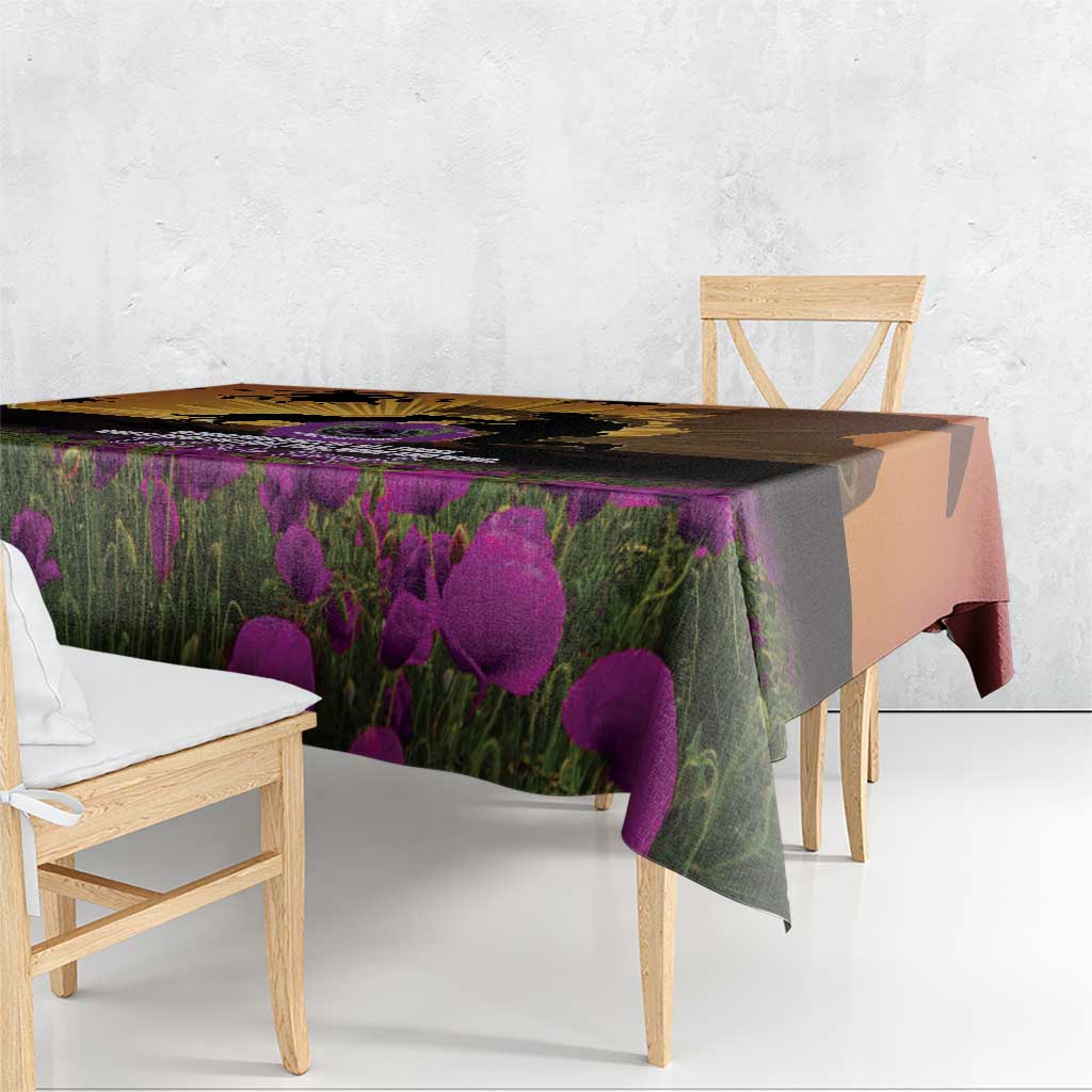 Animal War Heroes Australia ANZAC Day Tablecloth We Will Always Remember Them