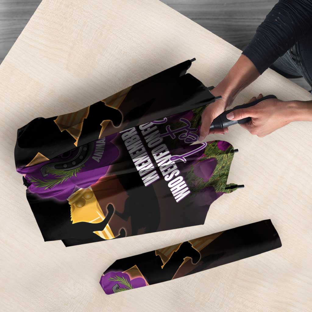 Animal War Heroes Australia ANZAC Day Umbrella We Will Always Remember Them
