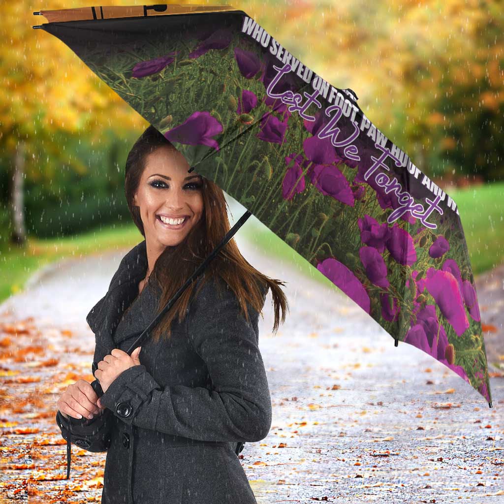 Animal War Heroes Australia ANZAC Day Umbrella We Will Always Remember Them