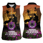 Animal War Heroes Australia ANZAC Day Women Sleeveless Polo Shirt We Will Always Remember Them