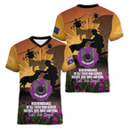 Animal War Heroes Australia ANZAC Day Women V-Neck T-Shirt We Will Always Remember Them