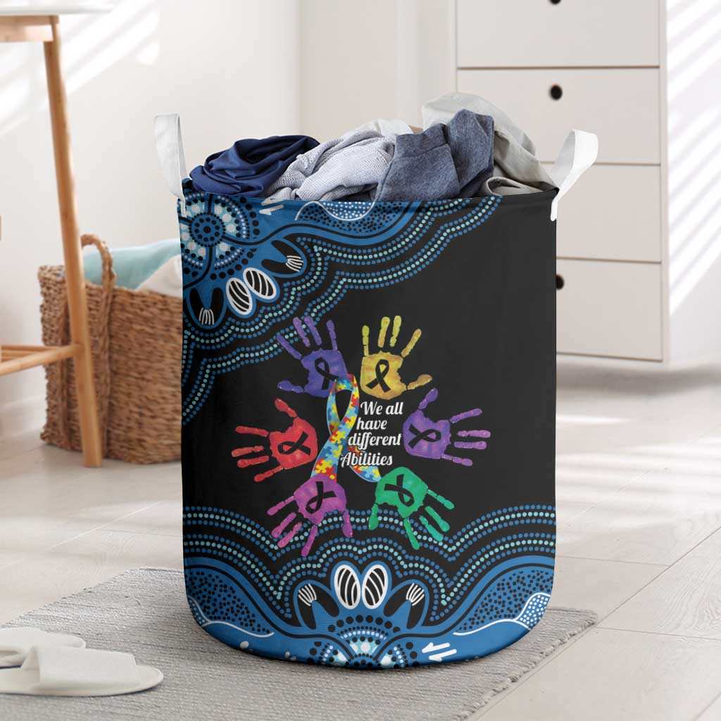 Autism Awareness Australia Indigenous Laundry Basket We All Have Different Abilities