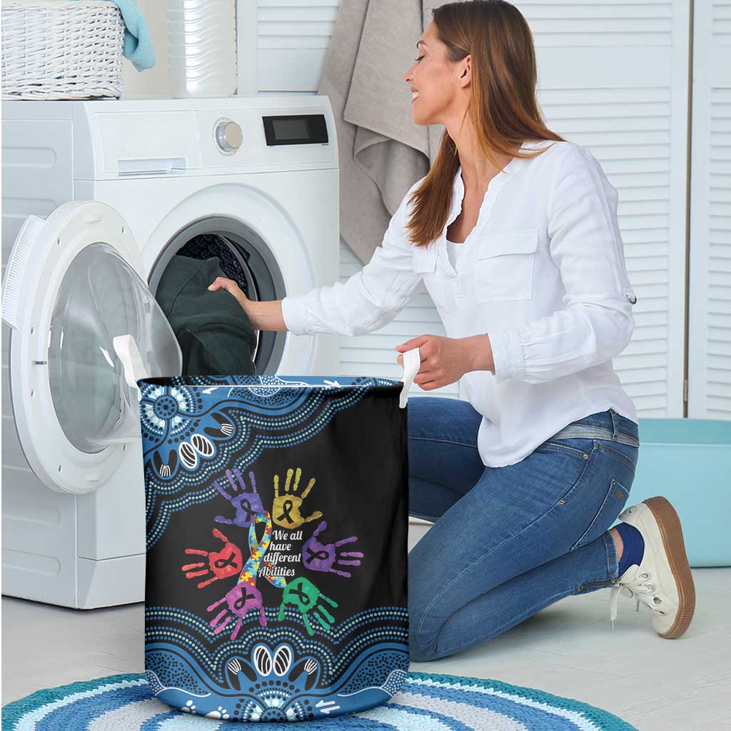 Autism Awareness Australia Indigenous Laundry Basket We All Have Different Abilities
