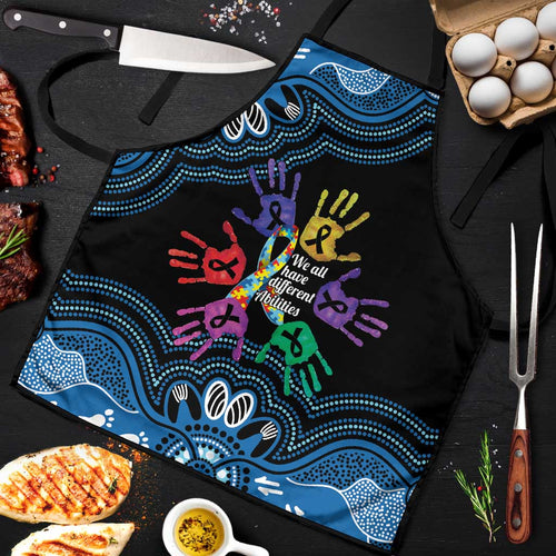 Autism Awareness Australia Indigenous Apron We All Have Different Abilities