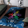 Autism Awareness Australia Indigenous Area Rug We All Have Different Abilities