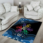 Autism Awareness Australia Indigenous Area Rug We All Have Different Abilities