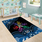 Autism Awareness Australia Indigenous Area Rug We All Have Different Abilities