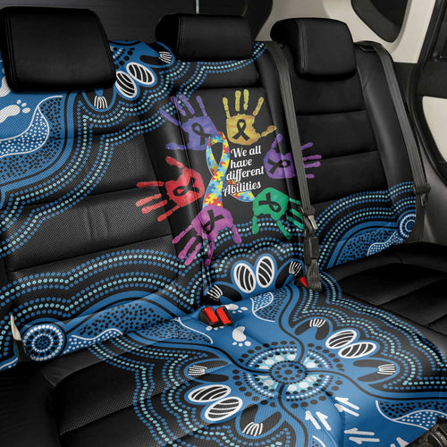Autism Awareness Australia Indigenous Back Car Seat Cover We All Have Different Abilities