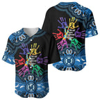 Autism Awareness Australia Indigenous Baseball Jersey We All Have Different Abilities