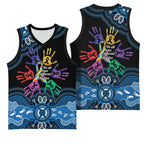 Autism Awareness Australia Indigenous Basketball Jersey We All Have Different Abilities