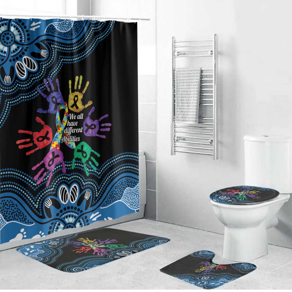 Autism Awareness Australia Indigenous Bathroom Set We All Have Different Abilities